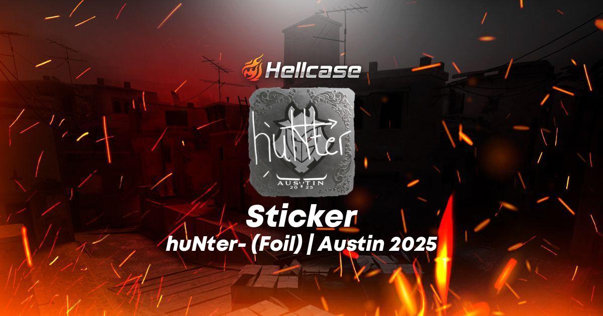 Hunter Cs2 Sticker Sticker | huNter- (Foil) | Austin 2025 Skin | CS2, Rust, Dota 2 Items