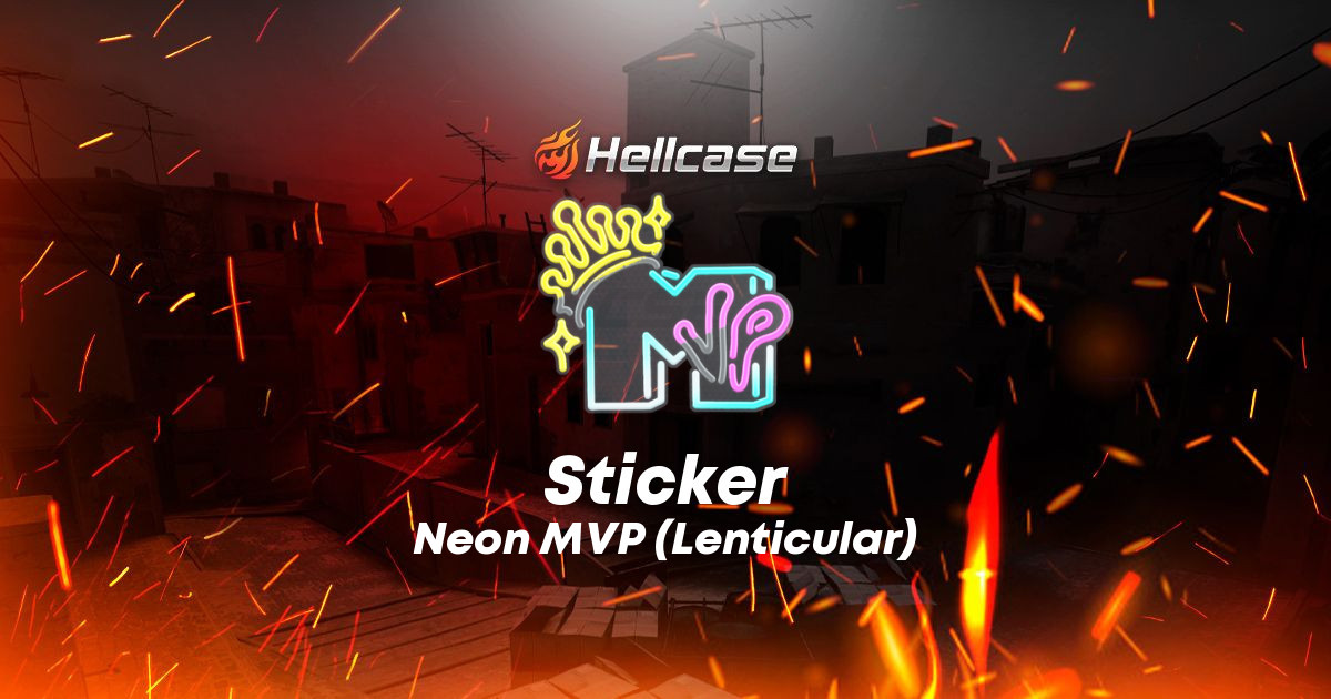 Sticker | Neon MVP (Lenticular) Skin | CS2, Rust, Dota 2 Items