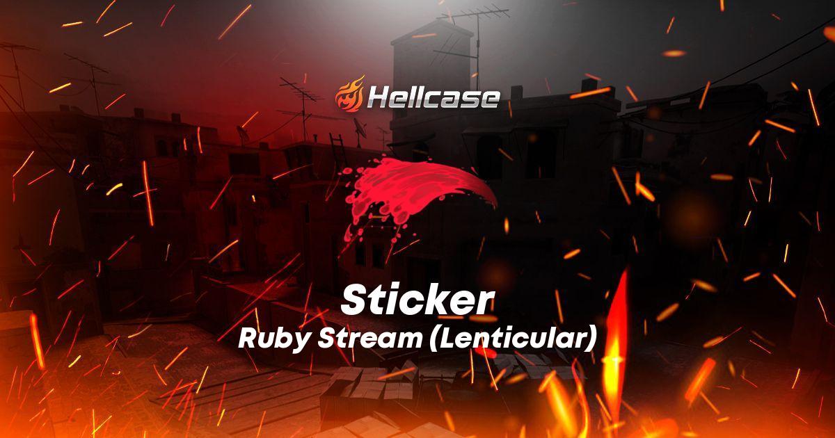 Sticker | Ruby Stream (Lenticular) Skin | CS2, Rust, Dota 2 Items
